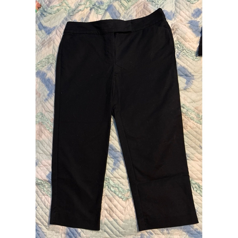 Ann Taylor Signature Black Ankle Crop Dress Pants, Size 8